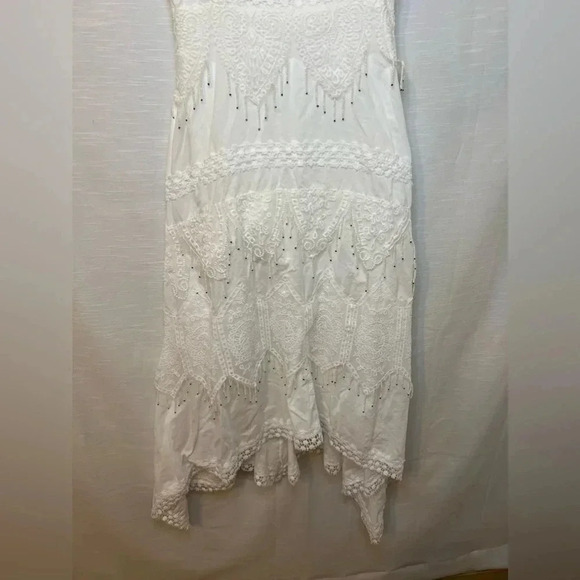 Anthropologie RINA DHAKA womans Celeste beaded & lace boho Midi dress - Picture 8 of 16